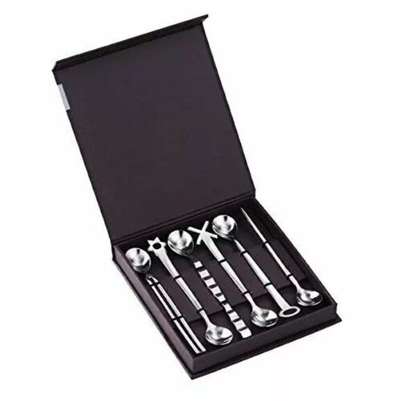 SAMBONET  , ITALY   "COCKTAIL PARTY SPATULAS "  6 PCS SET. LIVING. STUNNING. - Picture 1 of 1